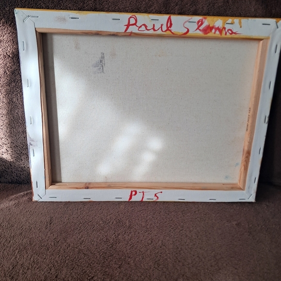 Bob Ross Inspired Hand Painted Canvas Oil Paint Ocean Scene - Picture 6 of 6